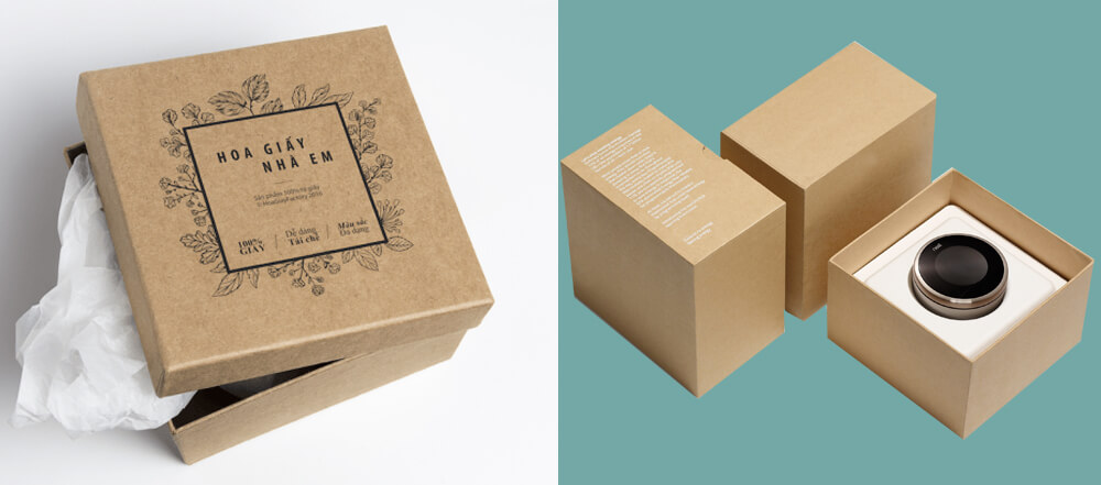 In hộp cứng giấy kraft ấn tượng giúp thương hiệu của bạn đến gần khách hàng hơn!
